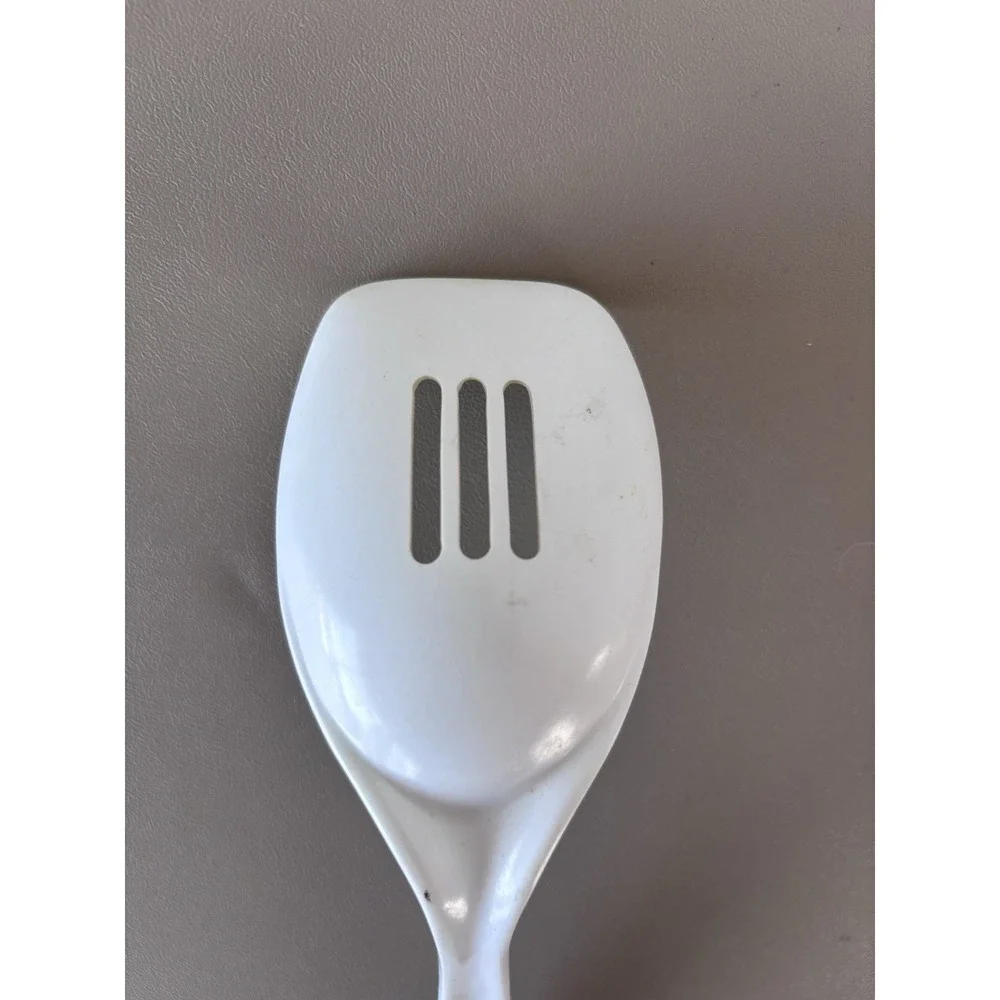 VTG Kamenstein Slotted Spoon Melamine‎ Serving Utencil Kitchen White